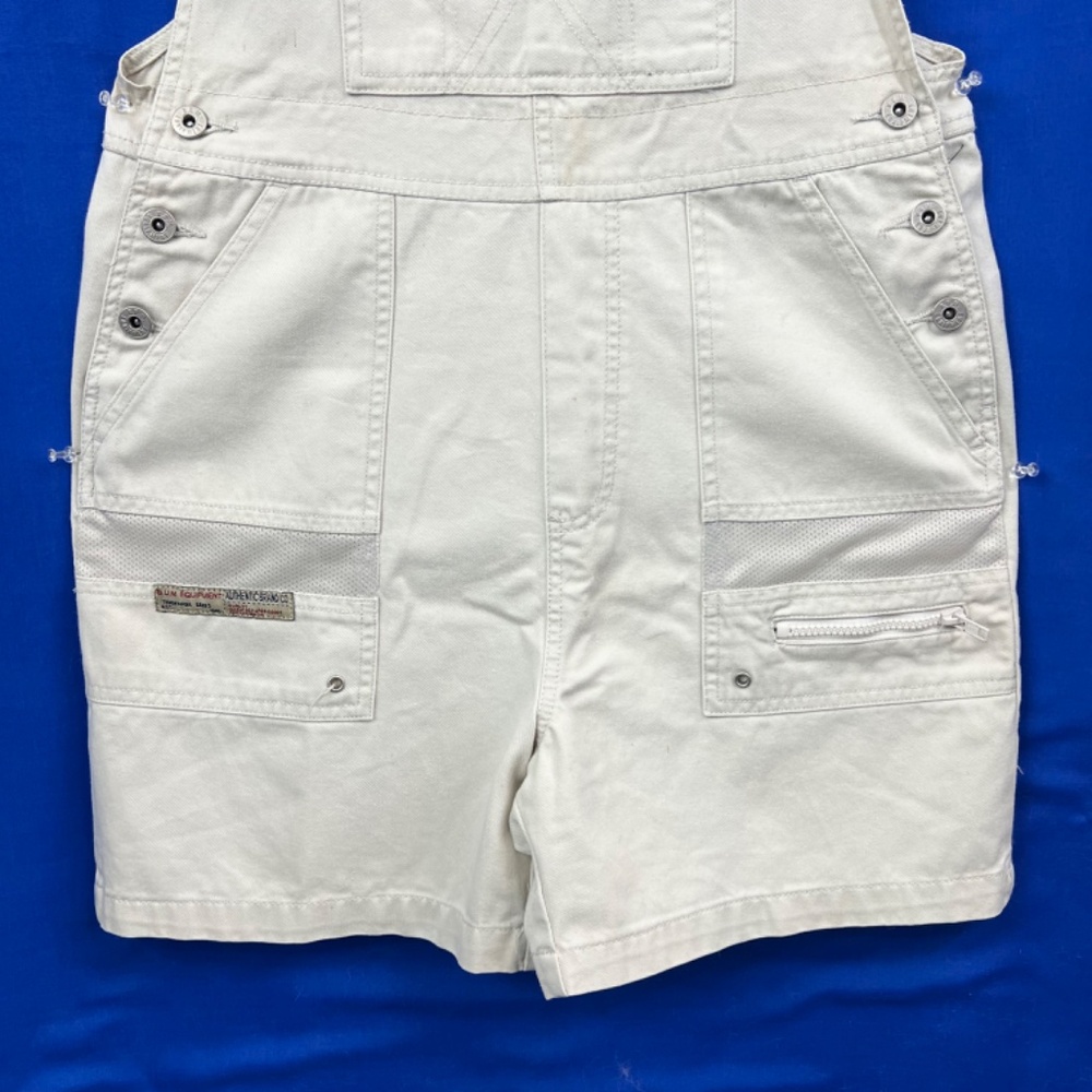 ↪️(Relisted!)VINTAGE Y2K |•B.U.M. EQUIPMENT•| Tan Khaki Overall Shorts - Picture 4 of 15
